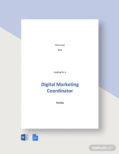 Digital Marketing Coordinator Job Description Template