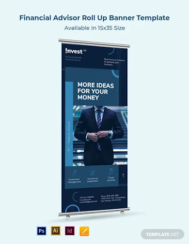 Financial Advisor Roll Up Banner Template