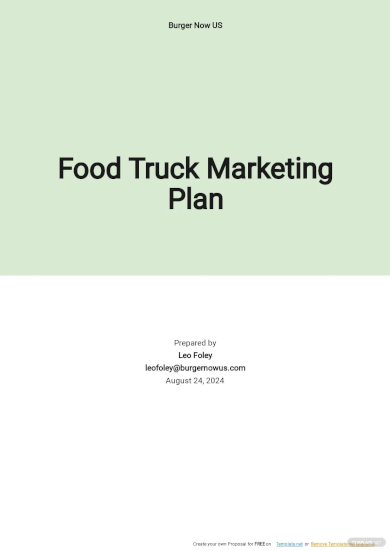 Food Truck Marketing Plan Template