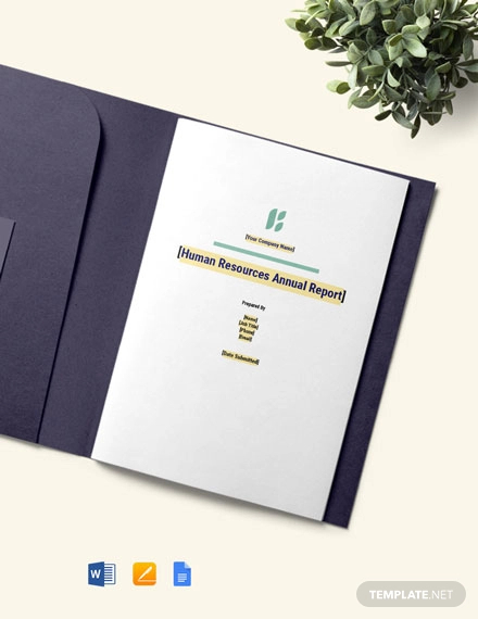free hr annual report template