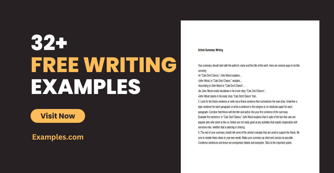 Free Writing Examples