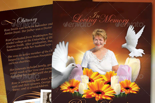 funeral program brochure template