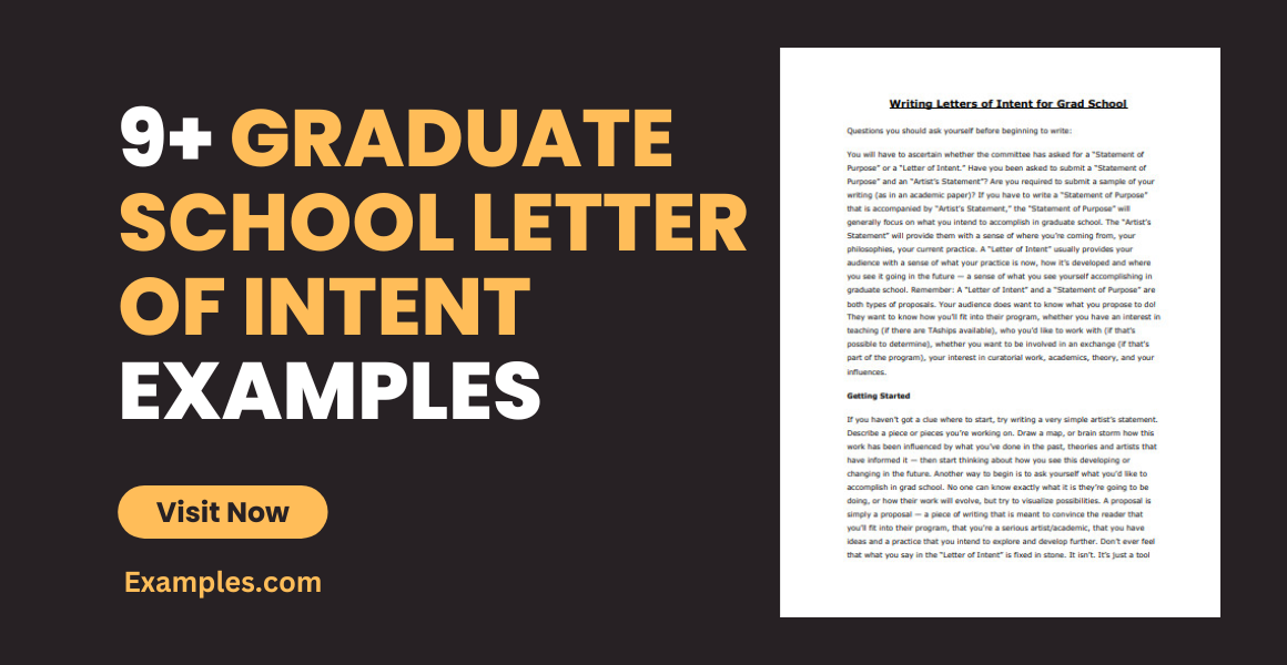 graduate school letter of intent examples