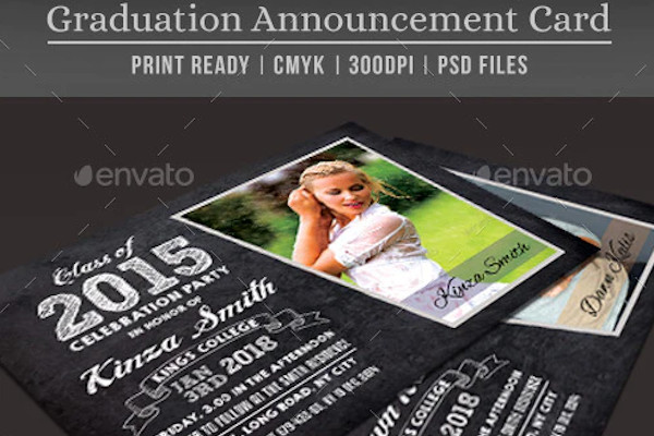 Graduation Party Announcement Card