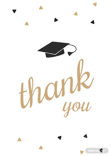 Graduation Party Thank You Card Template