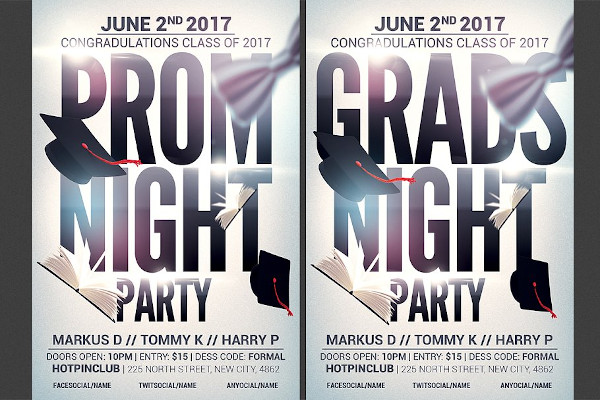 Graduation Prom Night Party Flyer