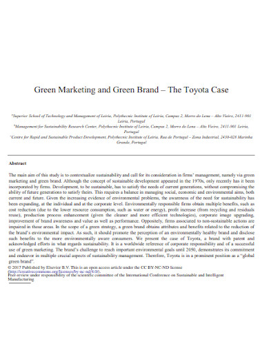 green marketing and green brand strategy