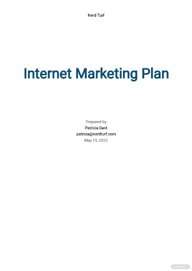 Internet Marketing Plan Template