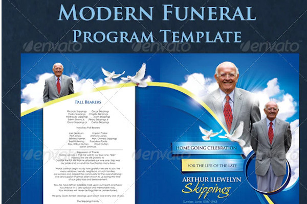modern funeral program