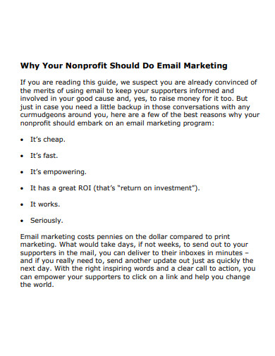 nonprofit email marketing
