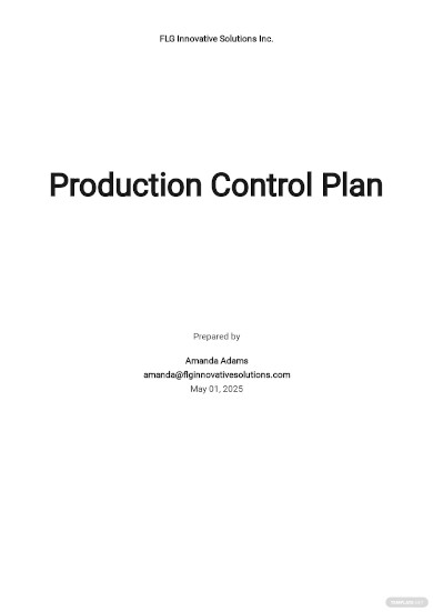 production control plan template