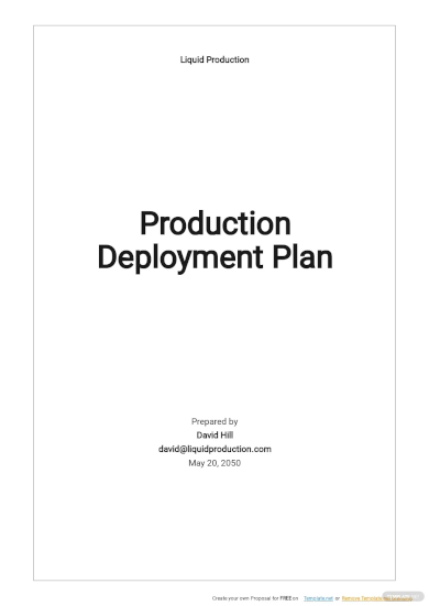 production deployment plan template