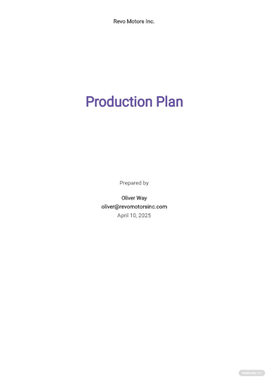 production plan template
