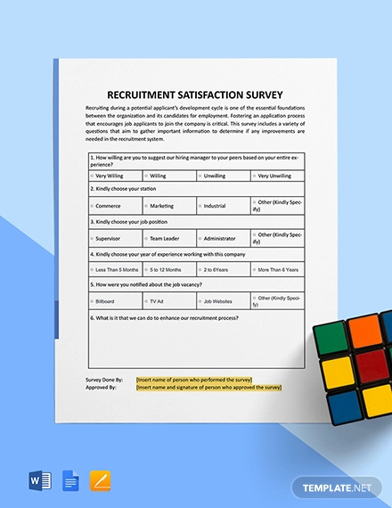 Recruitment Satisfaction Survey Template