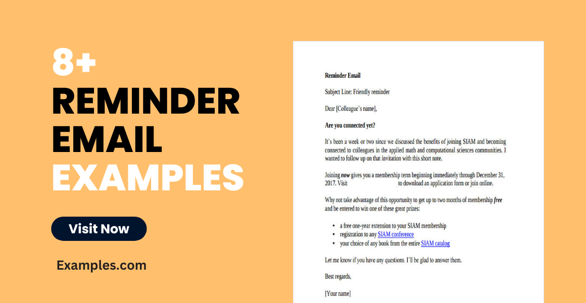 Reminder Email Examples