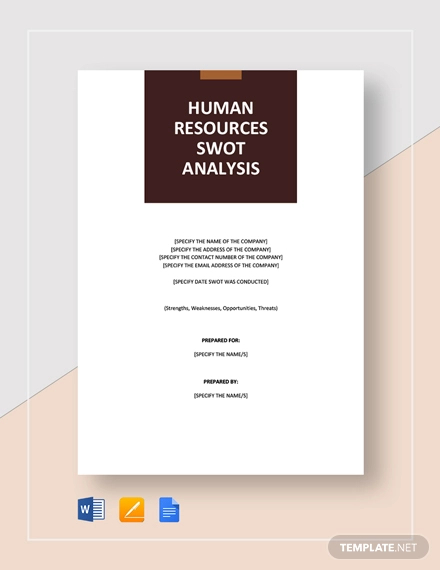 swot analysis for human resources template