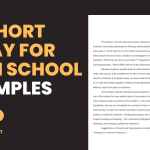 Short Essay for High School Examples