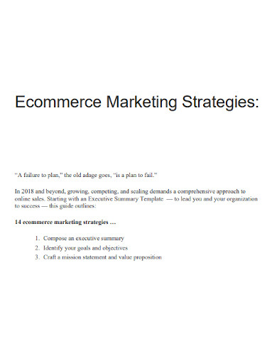 simple e commerce marketing strategies
