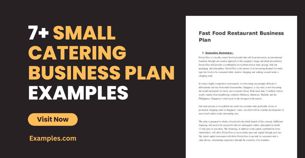 small catering business plan examples