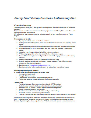 Food Marketing Plan 10 Examples Format Pdf Examples