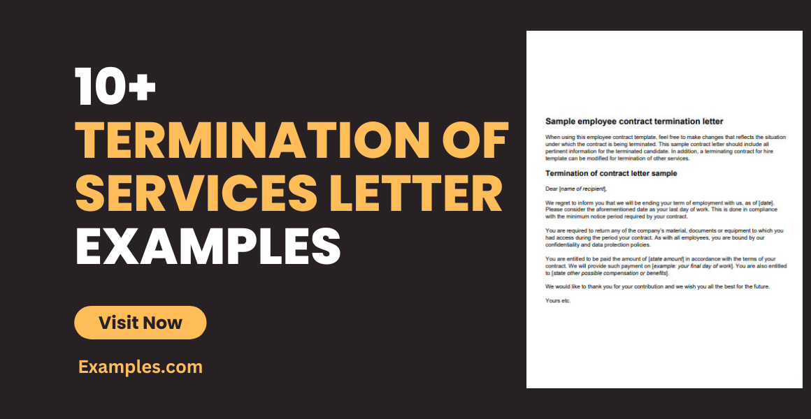 termination of services letter examples
