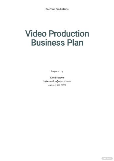 video production business plan template