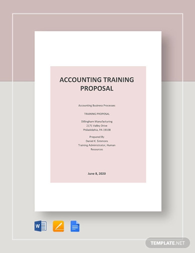 accounting training proposal template