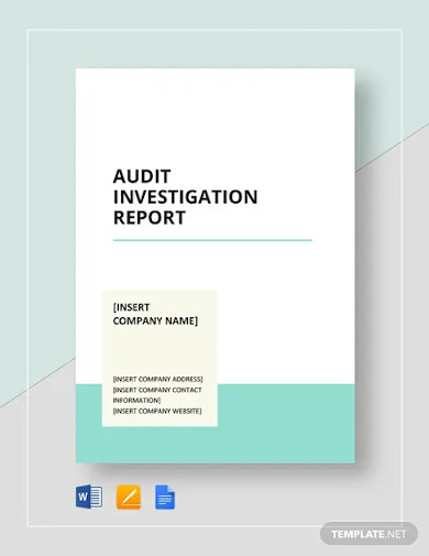 audit investigation report template