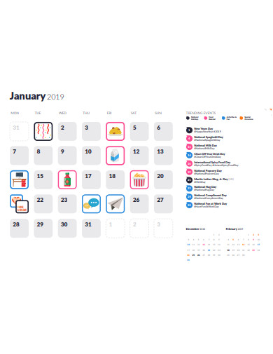 basic social media calendar