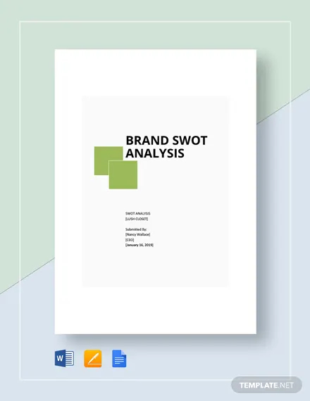 brand swot analysis template