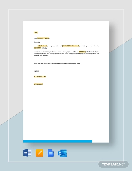 business introduction letter template