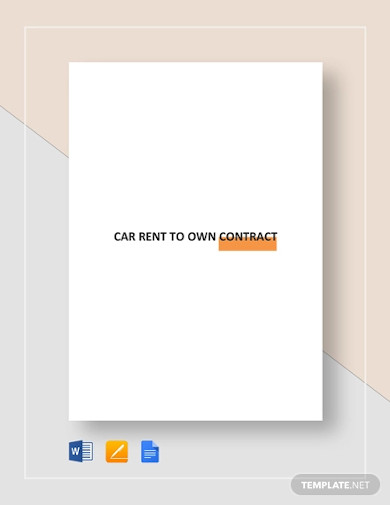 Car Rent To Own Contract