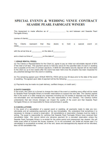 Event Venue Contract Examples 10 In PDF MS Word Google Docs 