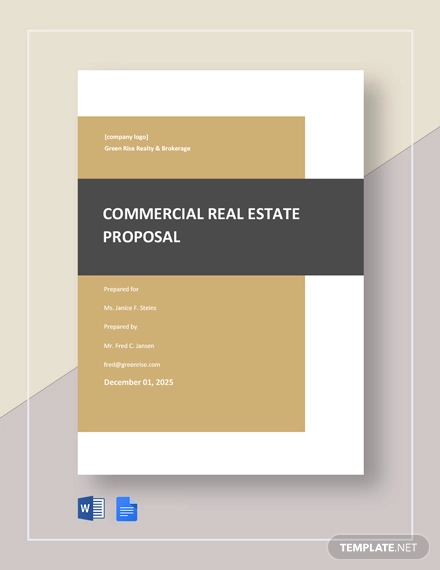 commercial real estate proposal template