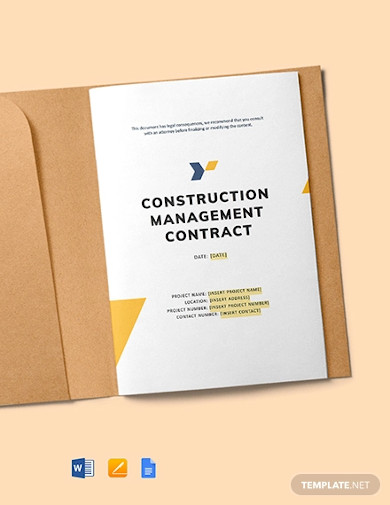 construction management contract template