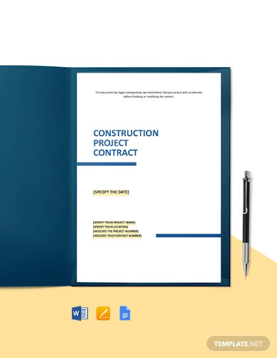 construction project contract template