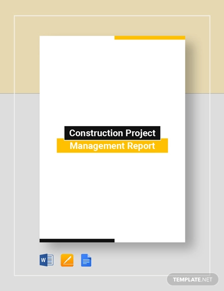 construction project management report template