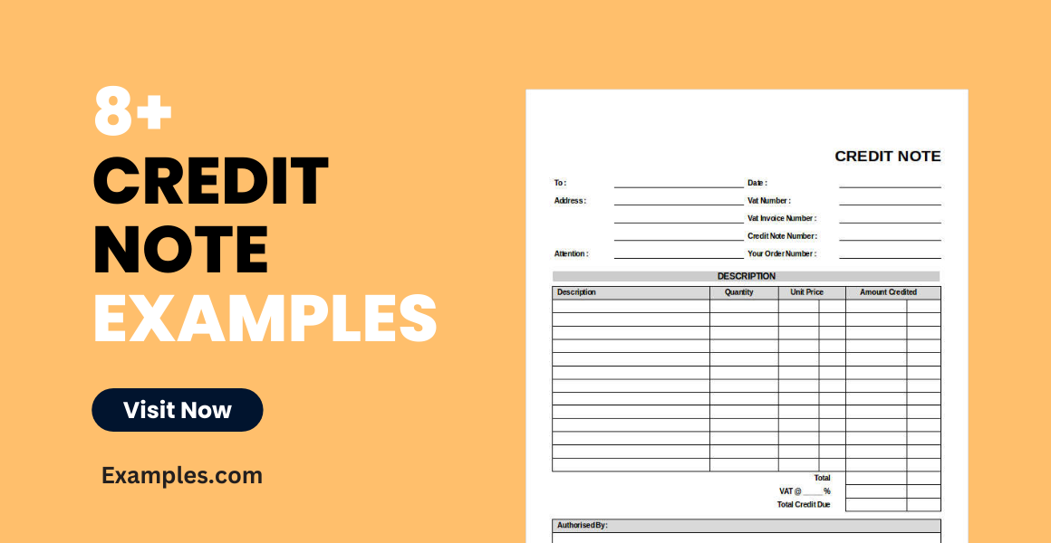 credit note examples