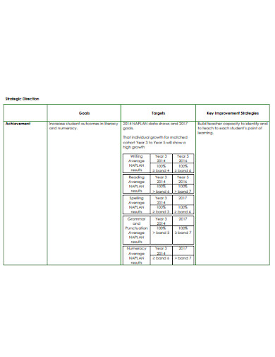 Five-Year Strategic Plan For Schools