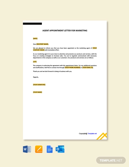 Real Estate Agent Appointment Letter - 9+ Examples, Format, Sample ...