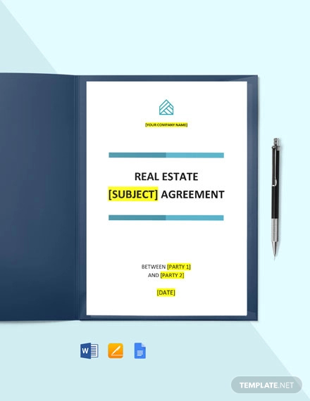 free basic real estate agreement template