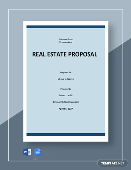 free basic real estate proposal template
