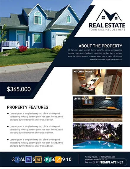 Free Real Estate House Flyer Template