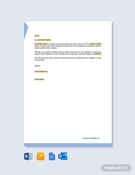 free rejection letter template1