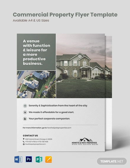 free simple commercial property flyer template