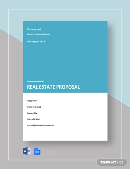 free simple real estate proposal template