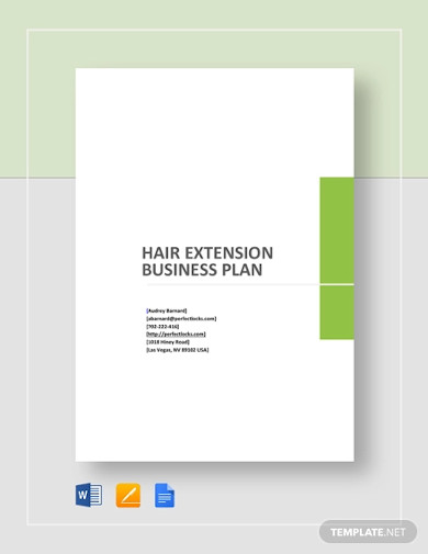hair extension business plan template