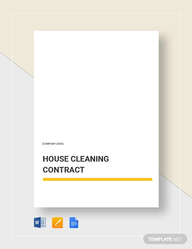 house cleaning contract template