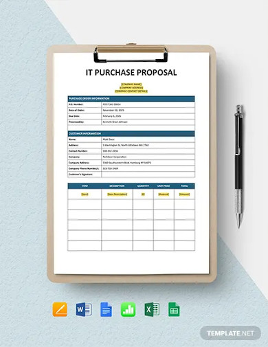 it purchase proposal template