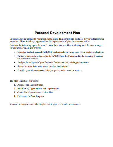 leadership personal development plan